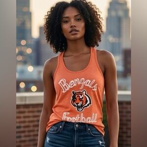 NWOT Junk Food x NFL Cincinnati Bengals Vintage Graphic Racerback Tank Small